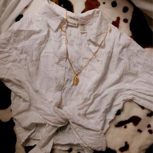 White cottage core cardigan